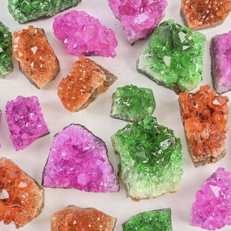 Multi-Color Crystal Cluster Bud Manufacturer - Natural Raw Crystal Stone Ornament Hand-Processed