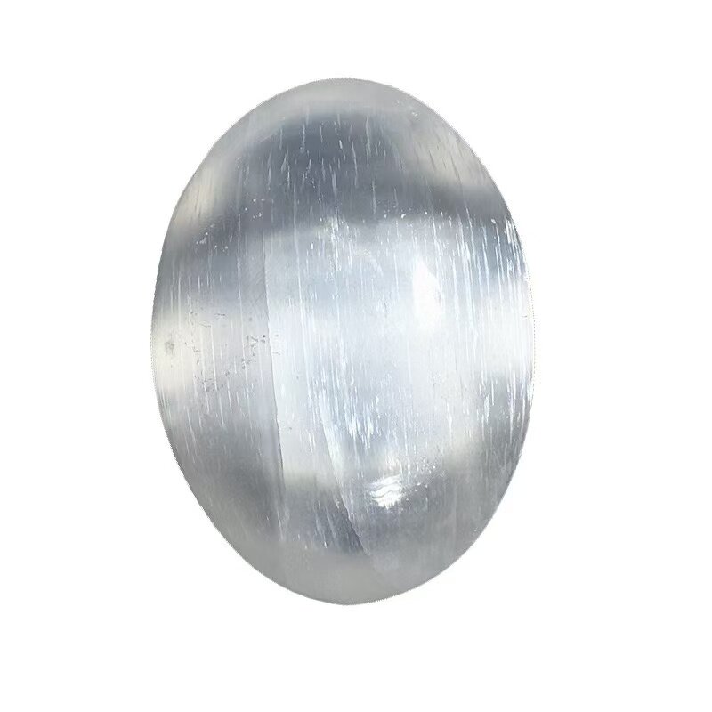 Selenite Palm Stone Manufacturer - Natural Raw Oval Shape Nitrite Gypsum Handheld for Home Decoration Souvenir Gift