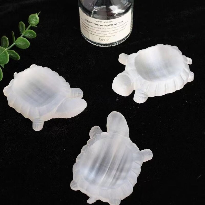Crystal Gypsum Little Turtle Bowl Manufacturer - Natural Base Demagnetization for Home Desktop Decoration