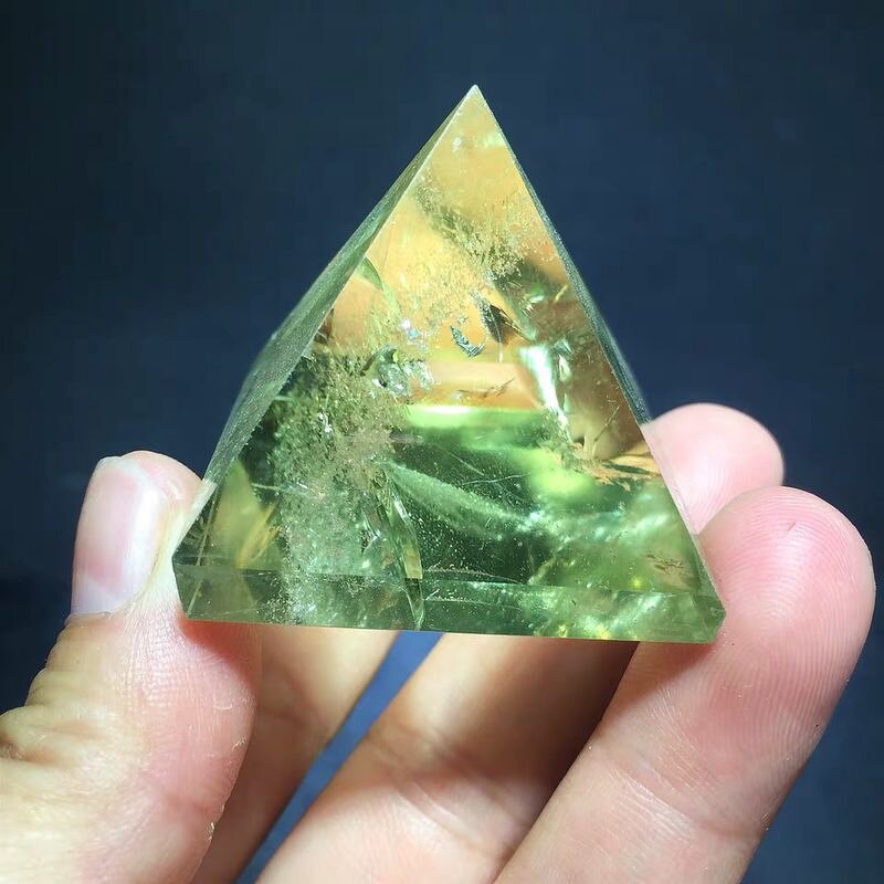 Yellow Crystal Healing Pyramid Manufacturer - Wholesale Natural Clear Citrine for Decoration