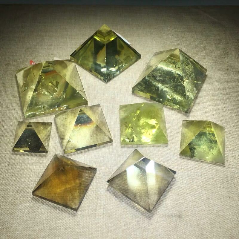 Yellow Crystal Healing Pyramid Manufacturer - Wholesale Natural Clear Citrine for Decoration