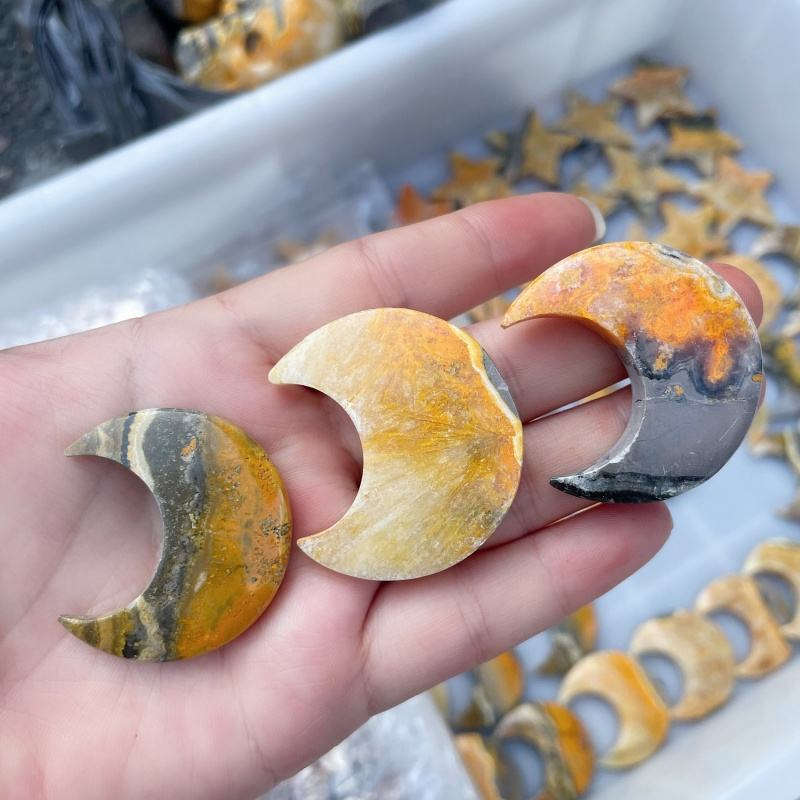 Quartz Crystal Bumblebees Jasper Manufacturer - Wholesale Natural Moon and Star Healing Craft for Decorative Purpose