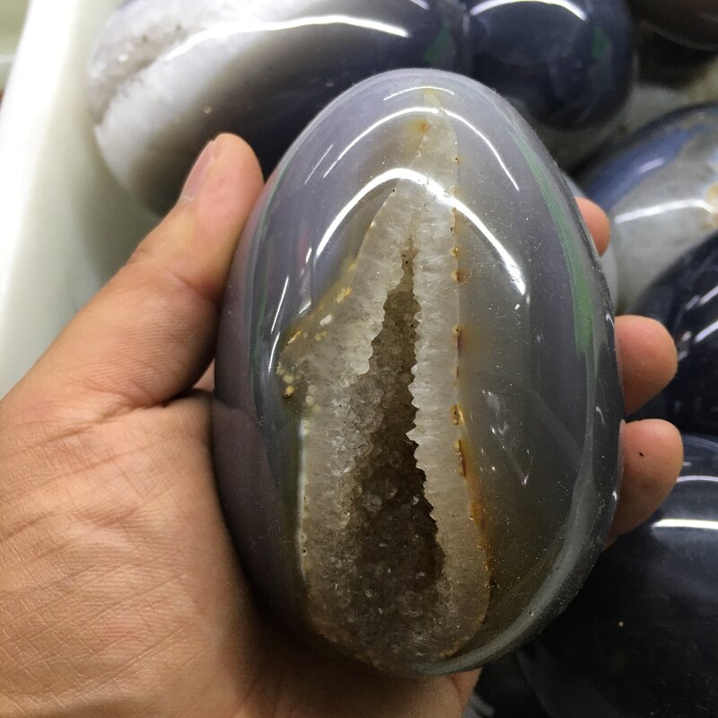 Agate Geode Eggs Manufacturer - Wholesale Natural Quartz Crystal Stone Carving Dinosaur Eggs for Home Decoration