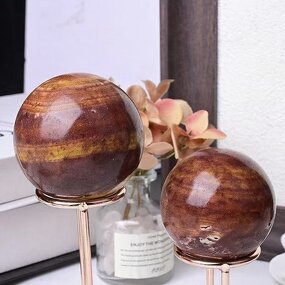 Yolk Wood Grain Stone Crystal Ball Manufacturer - Natural Raw and Polished for Home Office Decoration Classic
