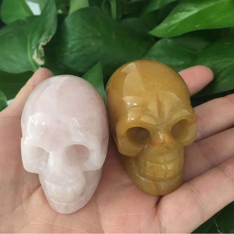 Red Obsidian Crystal Skulls Manufacturer - Wholesale Hand Carved Healing Crystals Jade Stone for Fengshui