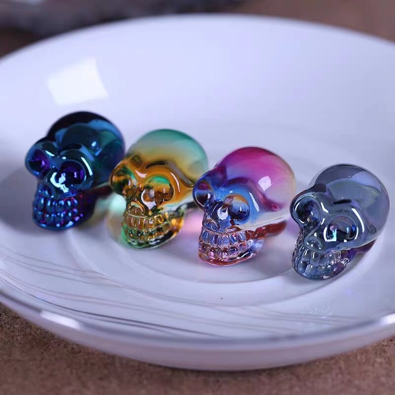 Electroplating Aura Crystal Skulls Manufacturer - Wholesale Natural Hand Carved
