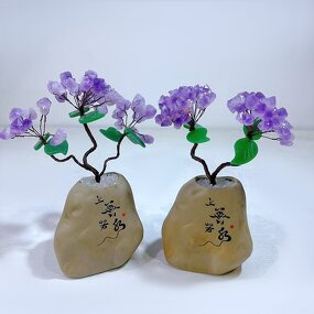 Money Tree Ornaments Manufacturer - Wholesale Hand-Woven Natural Amethyst Polished Rough Office Home Mascot Decoration