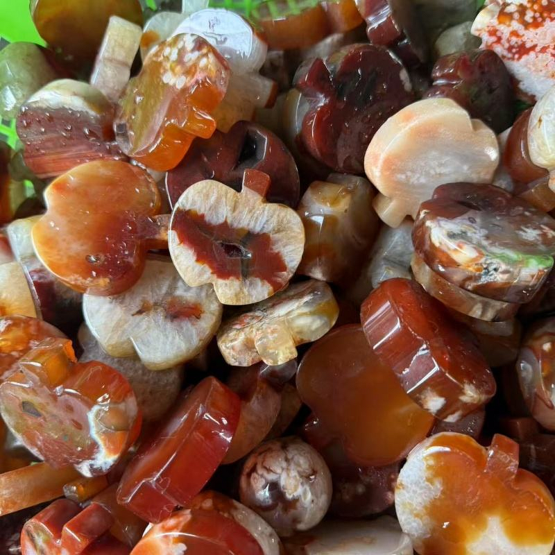 Carnelian Apples Crystal Craft Manufacturer - Wholesale High Quality Healing Palms for Home Decoration