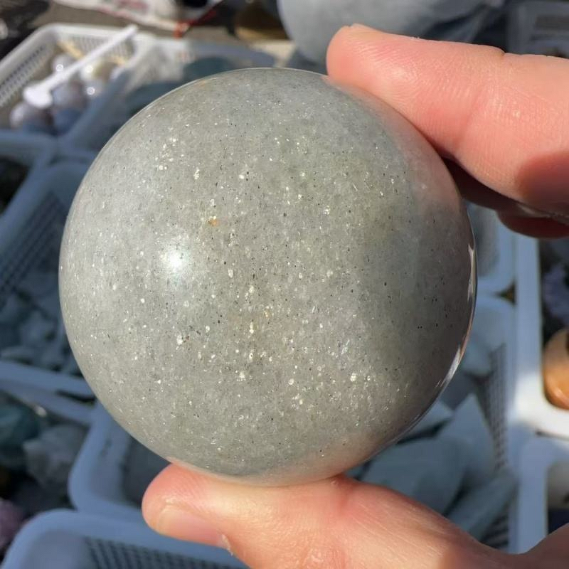 Strawberry Quartz Sphere Manufacturer - Factory Bulk Carved for Decoration Sliver Mica Crystal Gemstone Ball Business Gift