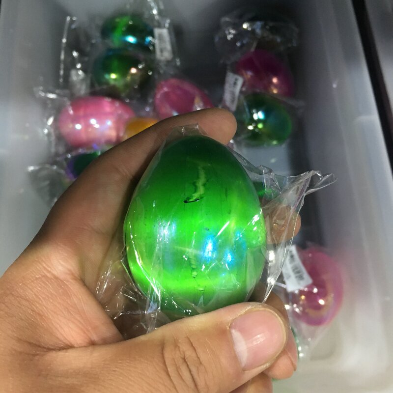 Electroplating Selenite Egg Manufacturer - Wholesale Natural Healing Crystal Quartz Stone Carved for Feishui Decoration