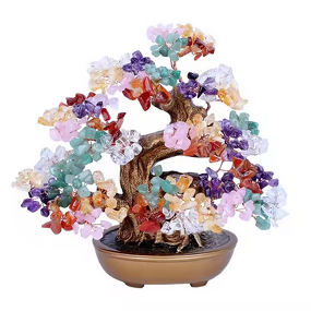 7 Chakra Crystal Gravel Tree Manufacturer - Wholesale Natural Amethyst Lucky Money Tree with Citrine Decor