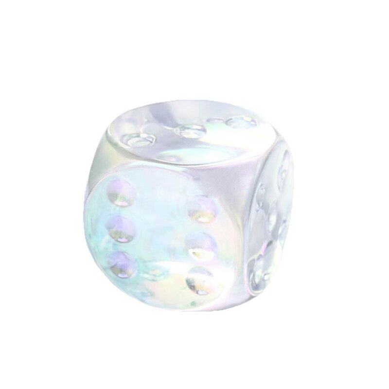 White Smelted Crystal Dice Ornament Manufacturer - Natural Electroplated Decorative Craft for Study Living Room