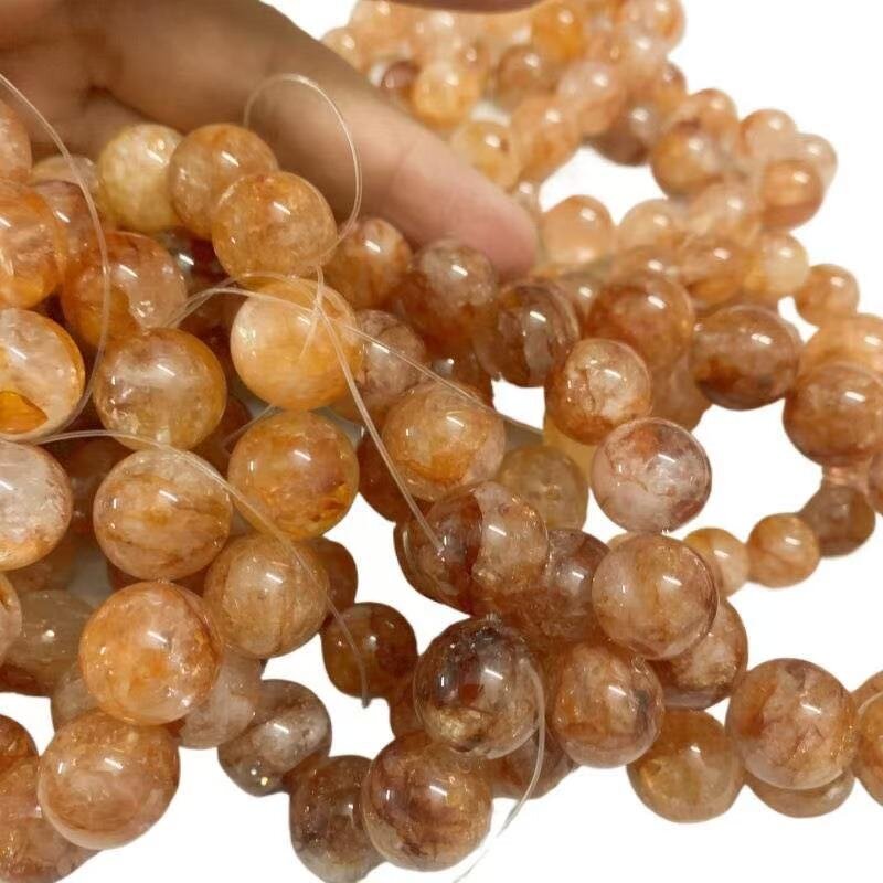 Brazilian Fish Maw Bracelet Manufacturer - DIY Natural with Large Beads Koi Full Color Fulla Cow Blood Jade Business Gift