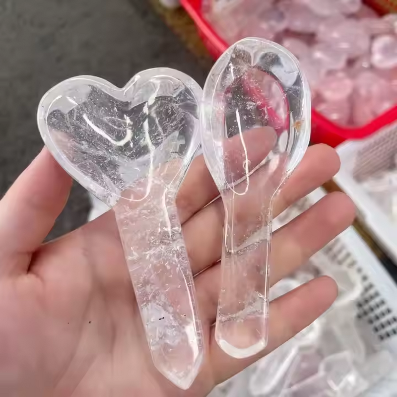Clear Quartz Spoon Craft Manufacturer - Wholesale Natural Different Shape Healing for Decoration