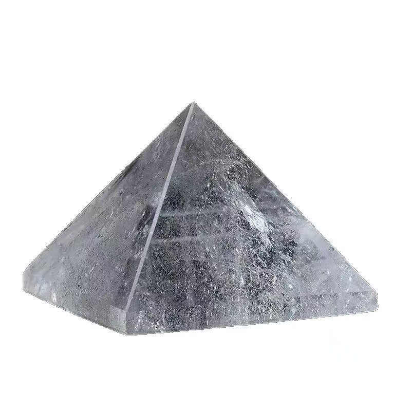 Clear Quartz Pyramid Manufacturer - Natural Polished Mineral Raw Stone Feng Shui Seven-Star Array Home Decor Desktop Mascot