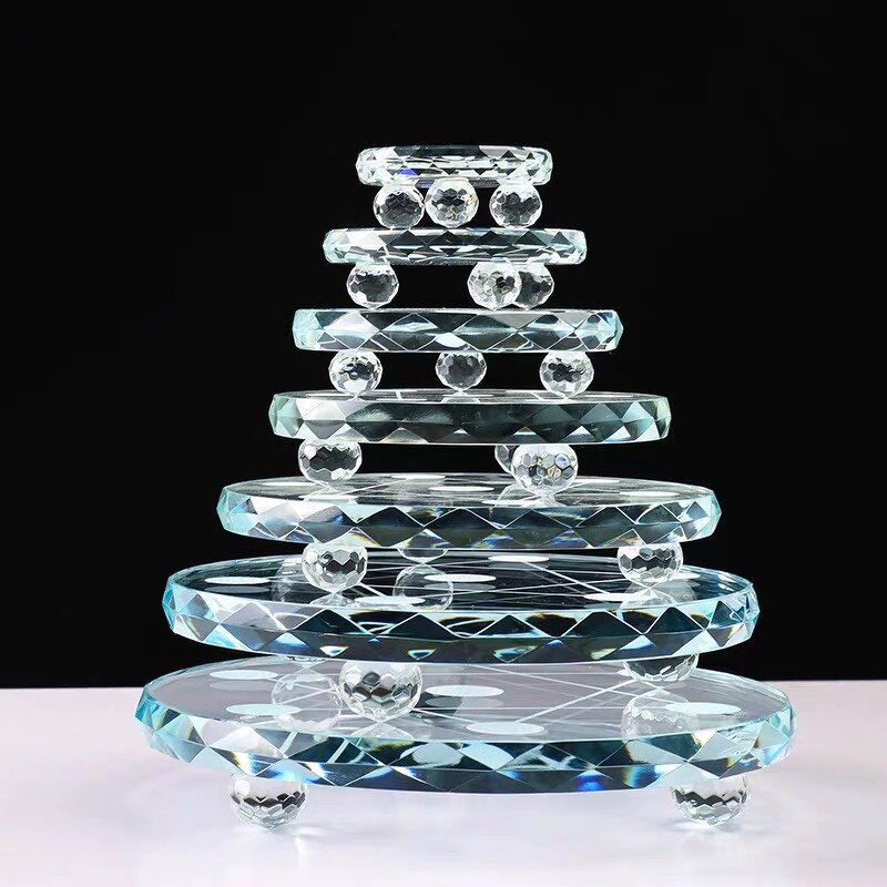 White Crystal Seven Star Array Stand Manufacturer - Wholesale Different Sizes Natural Base for Crystal Spheres