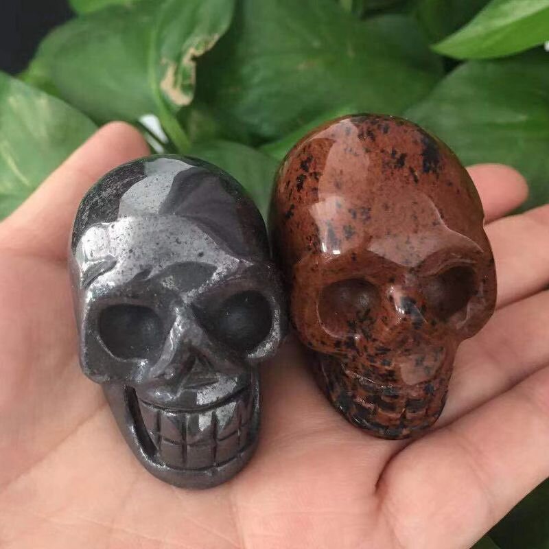 Red Obsidian Crystal Skulls Manufacturer - Wholesale Hand Carved Healing Crystals Jade Stone for Fengshui