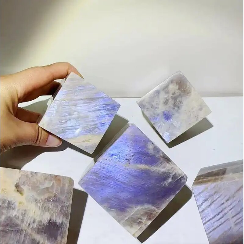 Crystal Block Cubes Manufacturer - Wholesale Good Flashy Natural Bulk Blue Moonstone