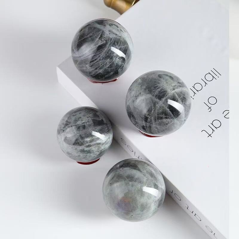 Purple Light Labradorite Sphere Manufacturer - Natural Crystal Raw Stone for Feng Shui Craft Mother's Day Valentine's Souvenirs