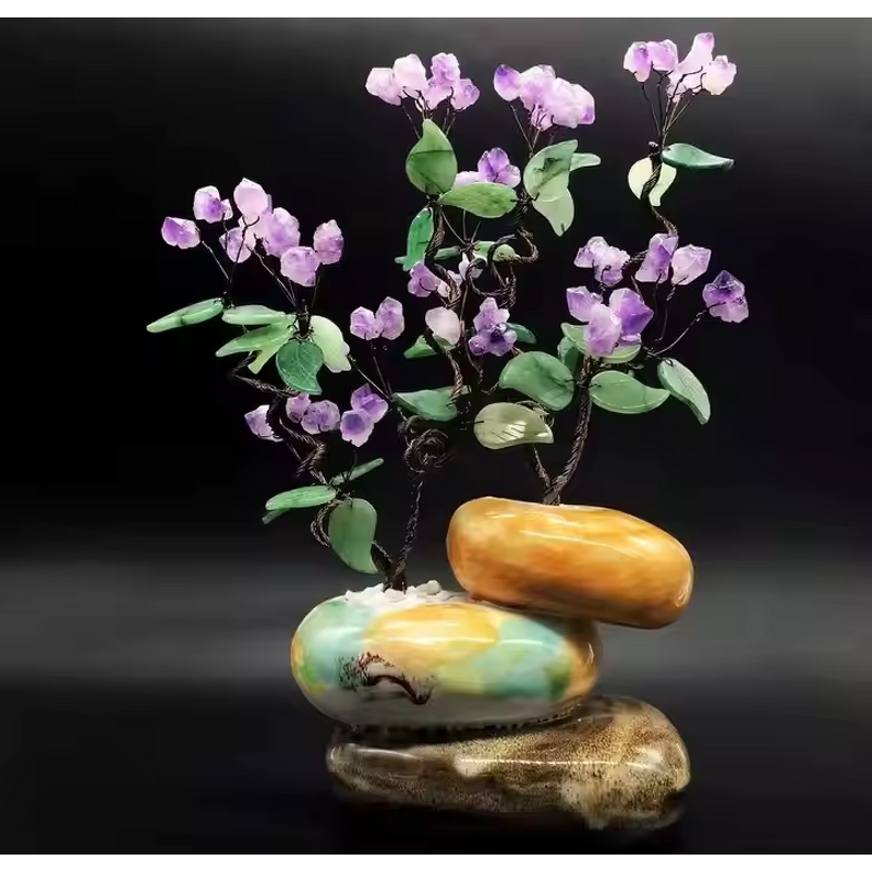 Amethyst Tree Manufacturer - Wholesale Raw Natural Quality Crystal Feng Shui Polished Original Jade for Souvenirs
