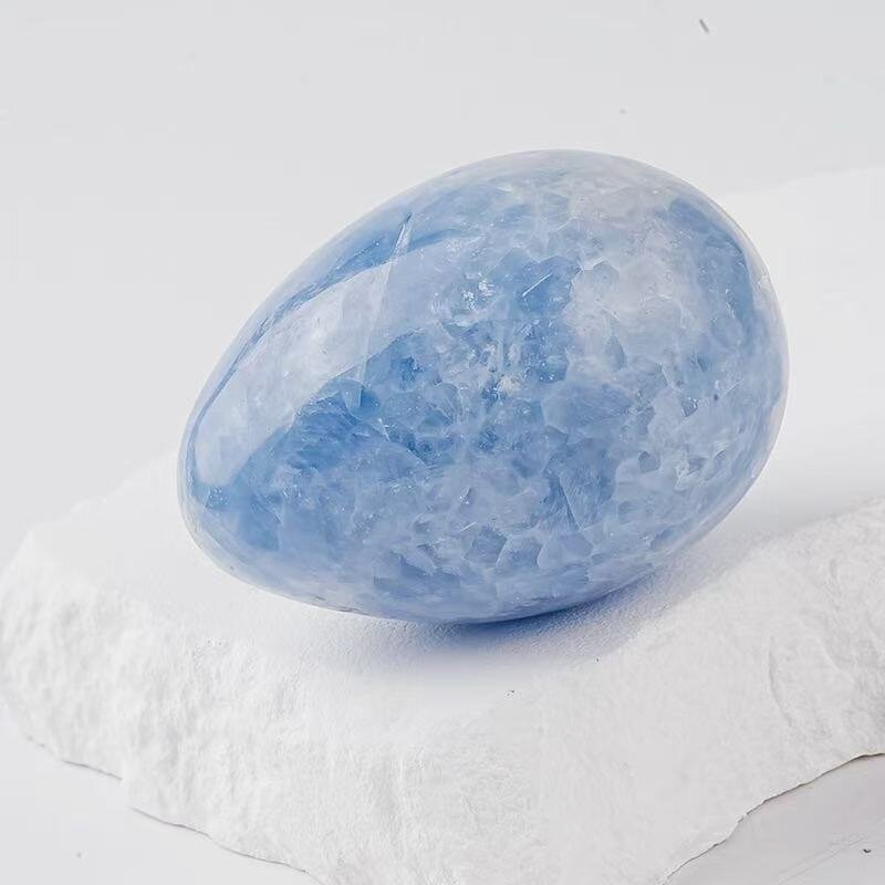 Egg-Shaped Celestite Raw Stone Manufacturer - Natural Lucky Mineral Specimen for Home Decoration