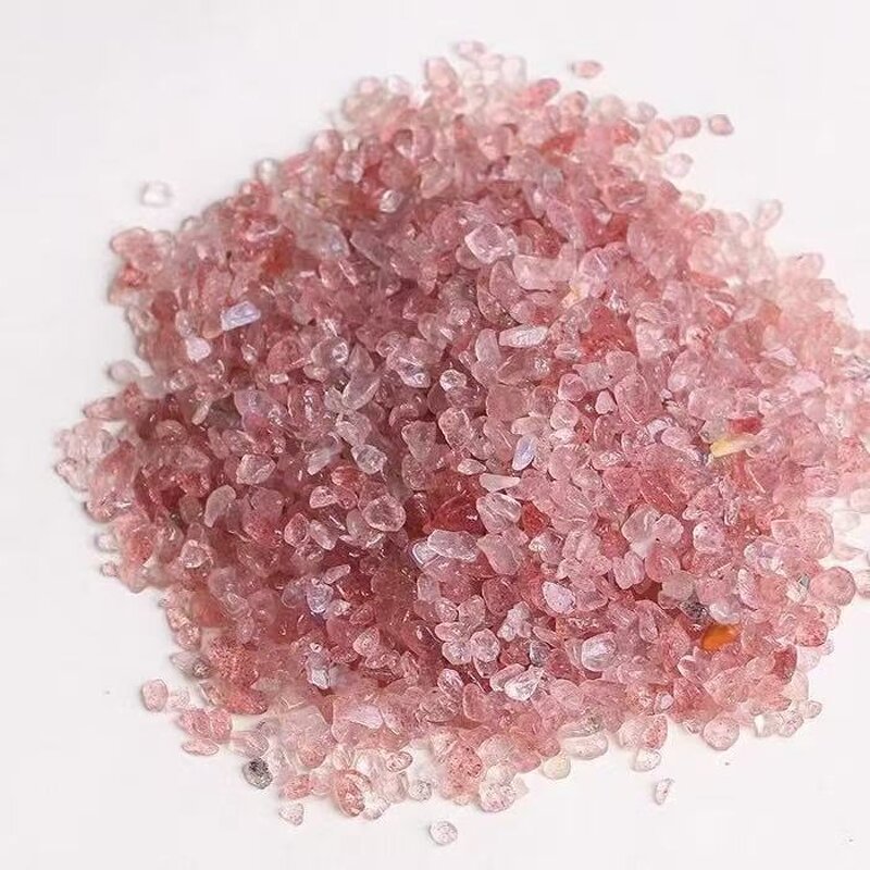 Red Strawberry Quartz Gravel Manufacturer - Wholesale Natural Demagnetization Purification for Fish Tank Potted Plant Decoration