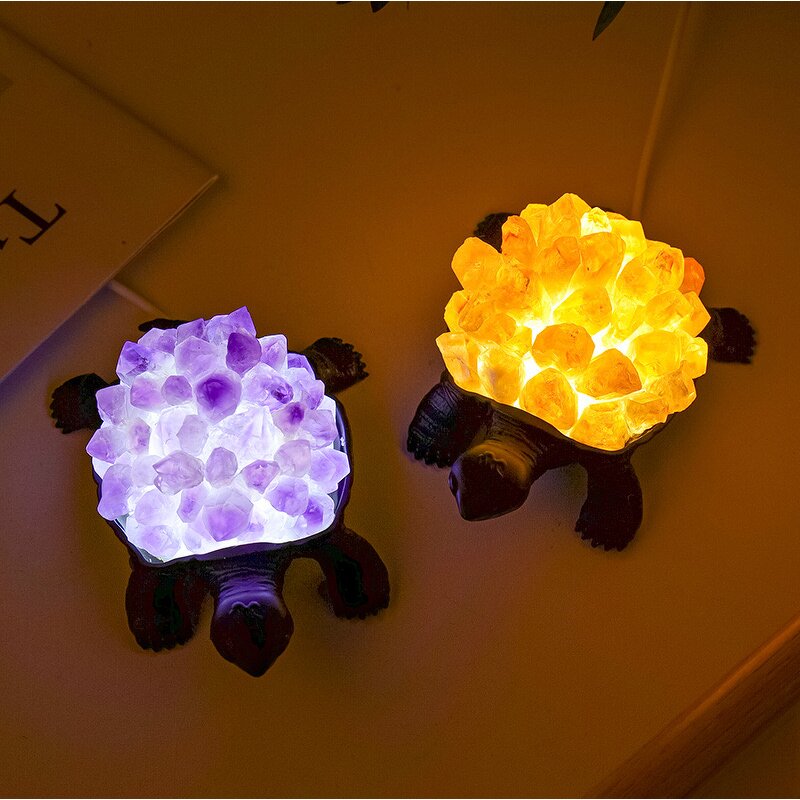 Amethyst USB Turtle Crystal Lamp Manufacturer - High Quality for Living Room Office Table