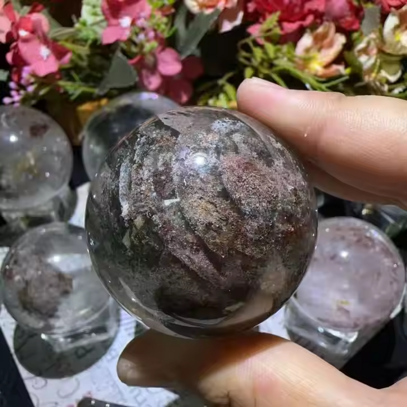 Phantom Crystal Balls Manufacturer - Wholesale High Quality Natural Garden Quartz Spheres for Home Decoration Healing