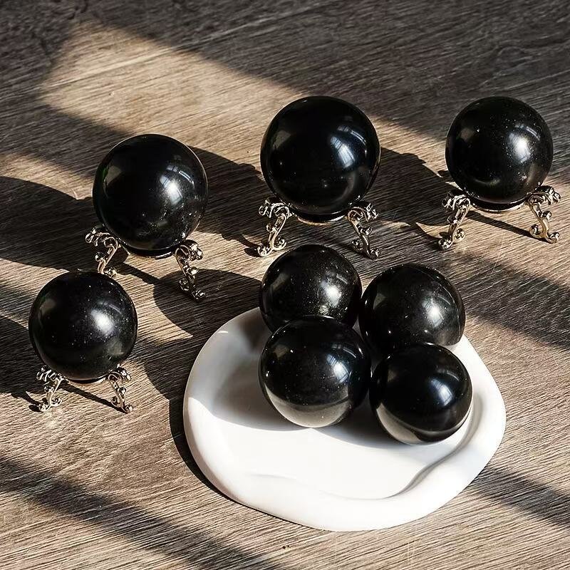 Black Tourmaline Sphere Crystal Ball Manufacturer - Natural Polished Original Stone for Home Office Gift Giving