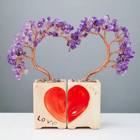 Obsidian Crystal Tree Manufacturer - Wholesale Decorative for Girlfriend Valentine Wedding