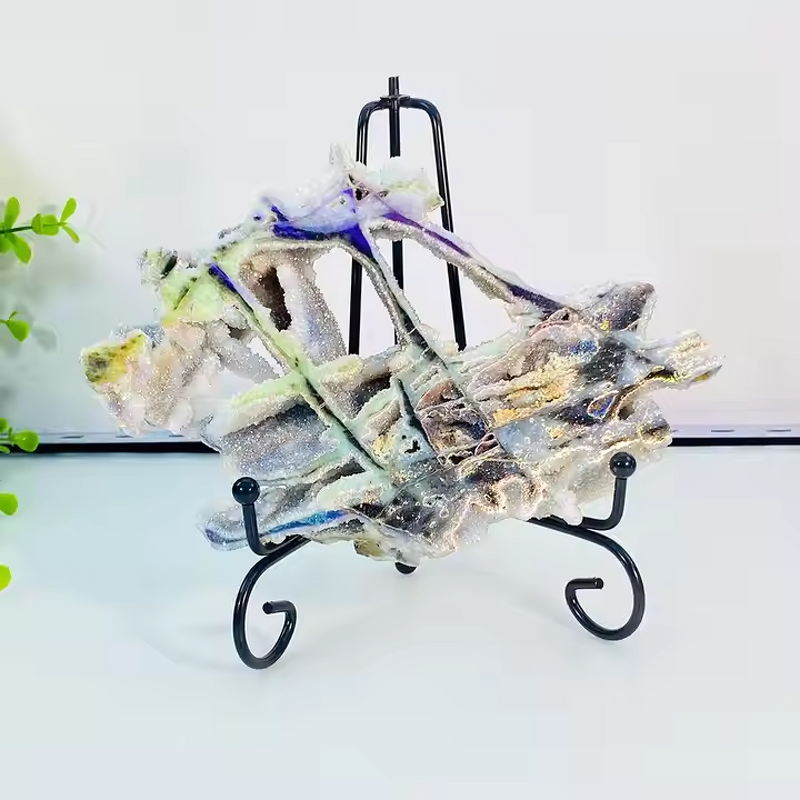 Aura Druzy Sphalerite Raw Stone Manufacturer - High Quality Natural Carved Healing Gemstone for Home Decoration