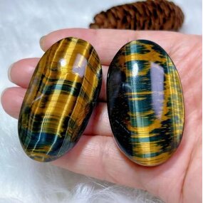 Tiger's Eye Ornament Manufacturer - Wholesale Natural Crystal Rough Polished Handheld Feng Shui Raw Stone Palm Piece