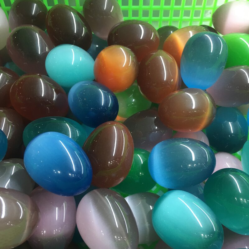 Orange Cat's Eye Stone Egg Manufacturer - Wholesale Shaped Specimen Gemstone Crystal Massage Yoni Egg