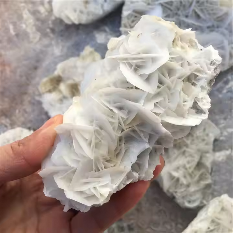 White Rose Calcite Stone Manufacturer - Natural Raw Mineral Rough Cluster Crystal for Decorative Crafts