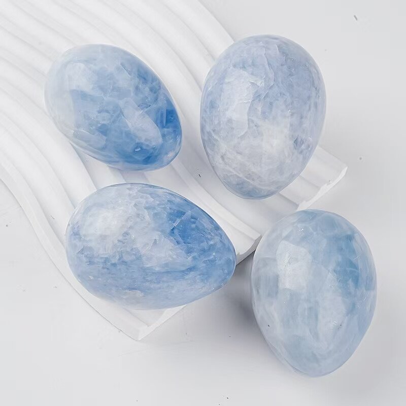 Egg-Shaped Celestite Raw Stone Manufacturer - Natural Lucky Mineral Specimen for Home Decoration