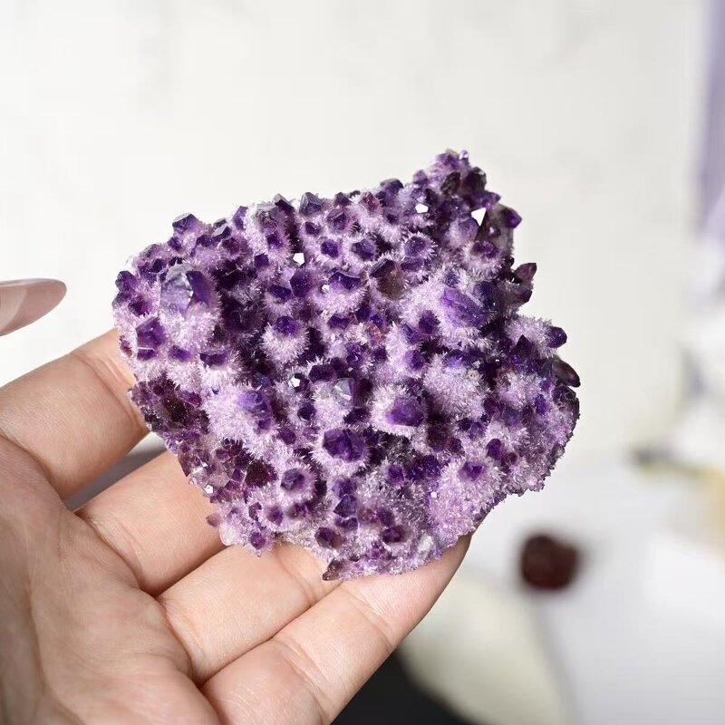 Purple Amethyst Clusters Manufacturer - Natural Short Crystal Buds Chrysanthemum Mineral Specimen Ornaments