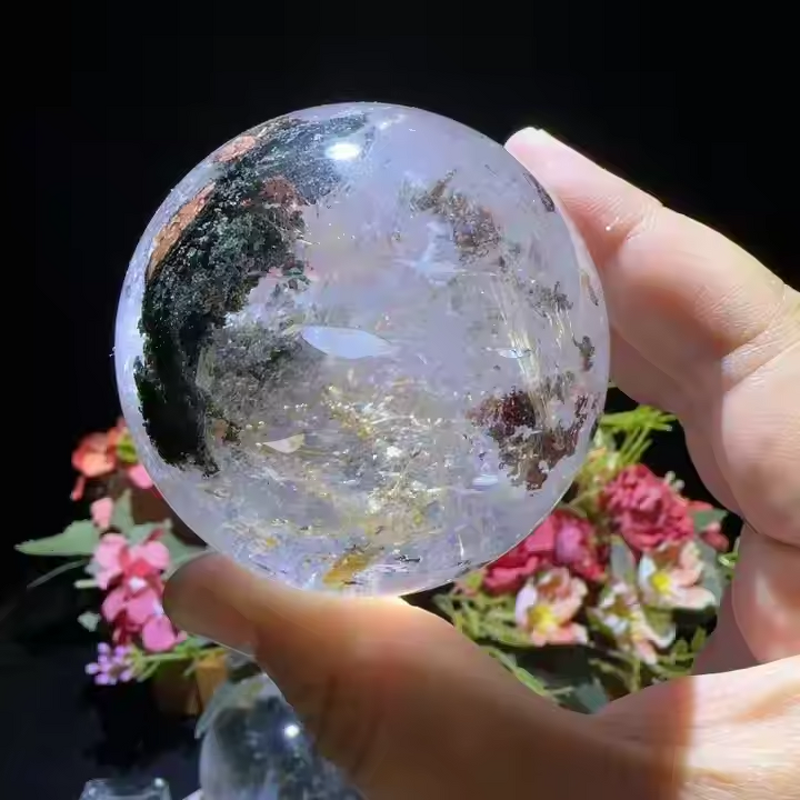Phantom Crystal Balls Manufacturer - Wholesale High Quality Natural Garden Quartz Spheres for Home Decoration Healing
