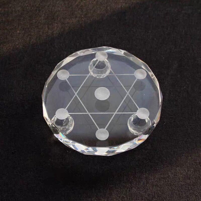 White Crystal Seven Star Array Stand Manufacturer - Wholesale Different Sizes Natural Base for Crystal Spheres