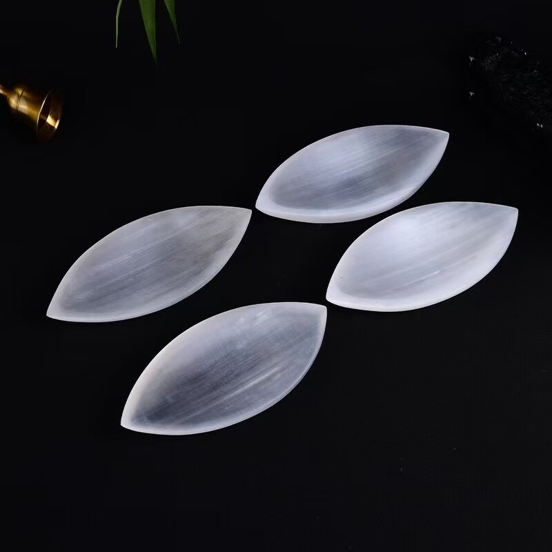 Moroccan Diamond Selenite Bowl Manufacturer - Natural Polished Raw Gypsum Stone Nitrate Grooved Surface