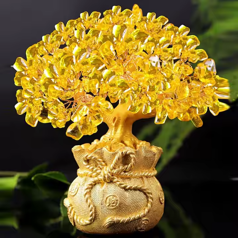 Lucky Tree Crystal Decoration Manufacturer - Factory Wholesale Crafts Hot Selling Citrine Polished Raw Rough Souvenir Mascot