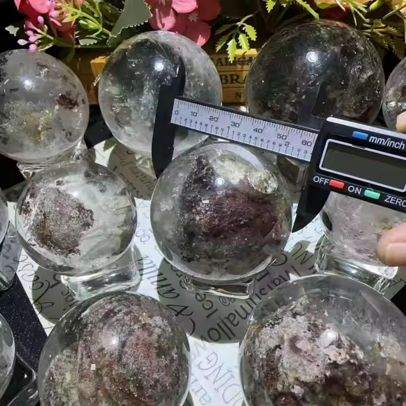 Phantom Crystal Balls Manufacturer - Wholesale High Quality Natural Garden Quartz Spheres for Home Decoration Healing