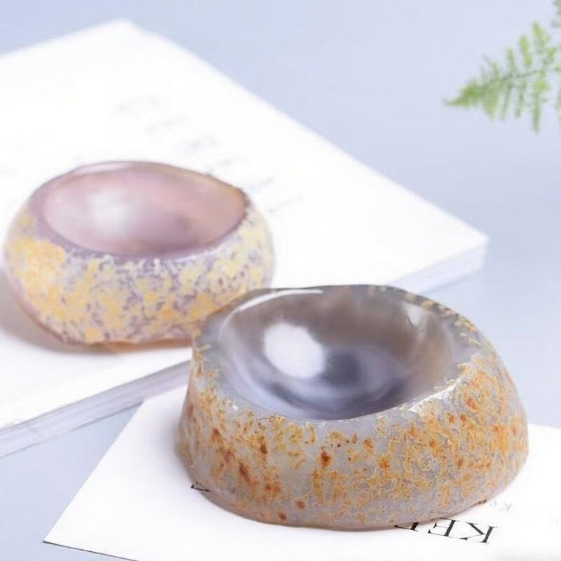Agate Energy Bowls Manufacturer - Natural Polished Raw Stone Ashtrays Teacups Tea Set for Cleansing