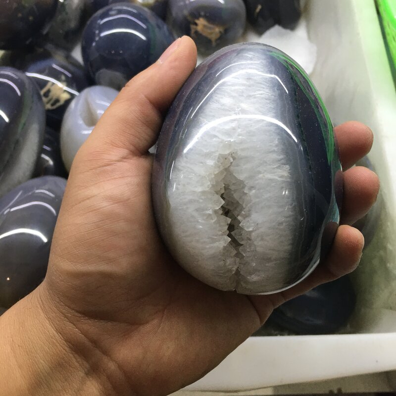 Agate Geode Eggs Manufacturer - Wholesale Natural Quartz Crystal Stone Carving Dinosaur Eggs for Home Decoration
