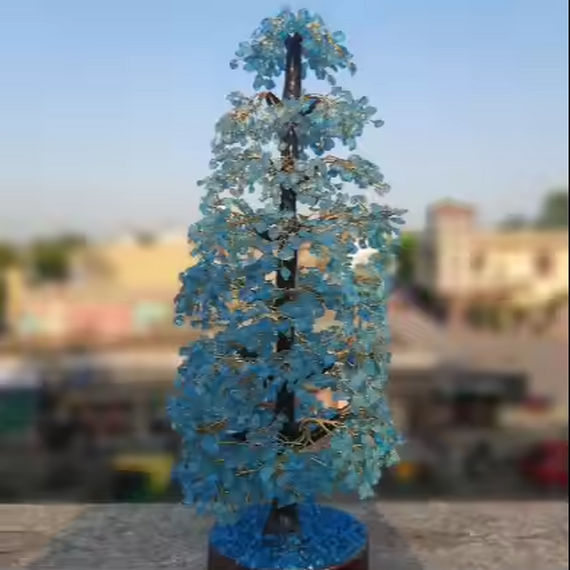 Turquoise Color Crystal Tree Manufacturer - Natural Polished Mascot Theme Wholesale Beautiful Gift