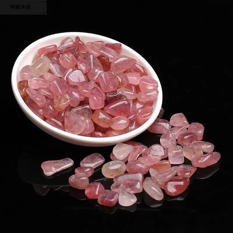 Red Strawberry Quartz Gravel Manufacturer - Wholesale Natural Demagnetization Purification for Fish Tank Potted Plant Decoration