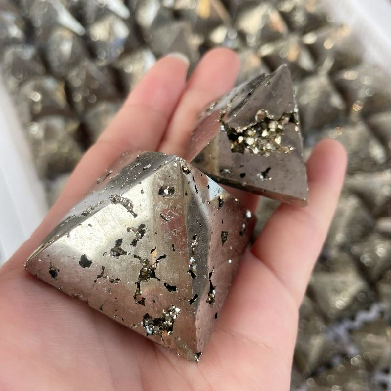 Pyrite Quartz Pyramid Geode Manufacturer - Wholesale Natural Polished Healing Crystal for Feng Shui Decoration Mascot Raw