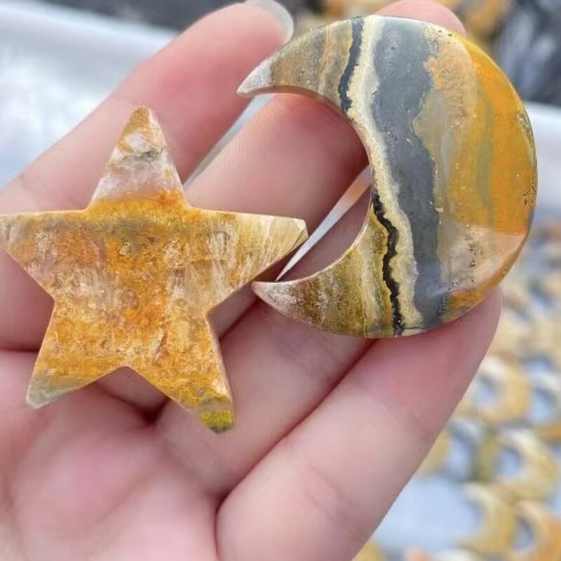 Quartz Crystal Bumblebees Jasper Manufacturer - Wholesale Natural Moon and Star Healing Craft for Decorative Purpose