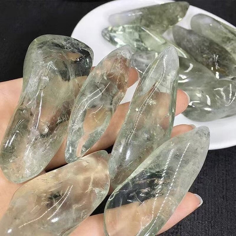Green Crystal Wand Manufacturer - Natural Polished Chips Large Granules Model for Desktop Home Bedroom Fish Tank Decoration