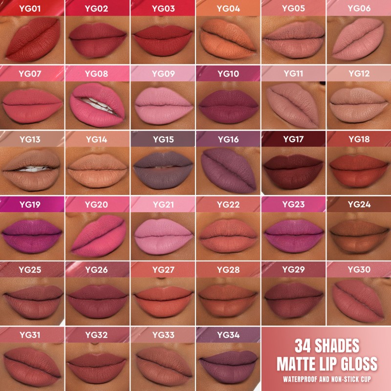 Matte Lipstick Factory - Wholesale Clear Pink Liquid Lip Gloss 58 Colors