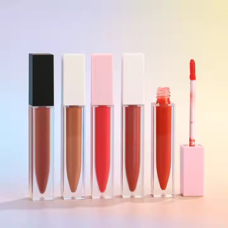 White Lip Gloss Factory - Low MOQ Custom Pink Tube Box Clear Gloss